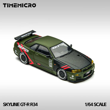 Time Micro Nissan Skyline GTR R34 Matte Green
