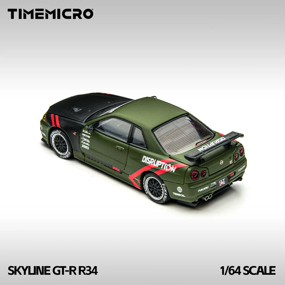 Time Micro Nissan Skyline GTR R34 Matte Green