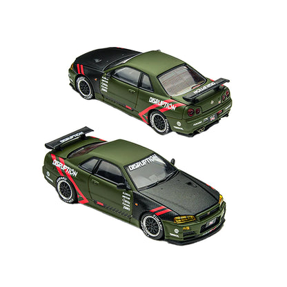 Time Micro Nissan Skyline GTR R34 Matte Green