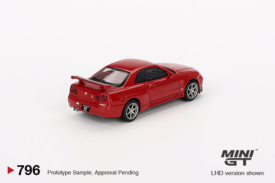 Mini GT Nissan Skyline GT-R (R34) V-Spec Active Red #796