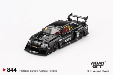 Mini GT Nissan LB-ER34 Super Silhouette SKYLINE Black #844