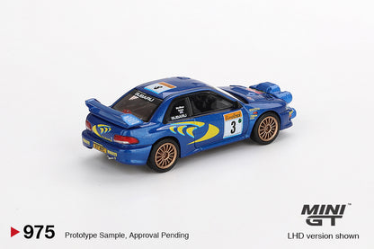 Mini GT Subaru Impreza WRC98 #3 1998 Rally Monte-Carlo 3rd Place #975