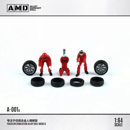 Alloy MoreArt Doll Figure - Car Repair Crew Set Red