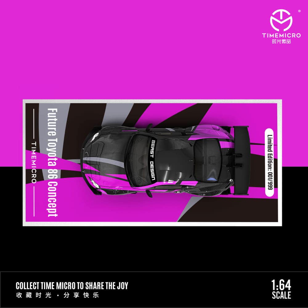 Time Micro Future Toyota 86 Concept Black Purple - Limited Edition