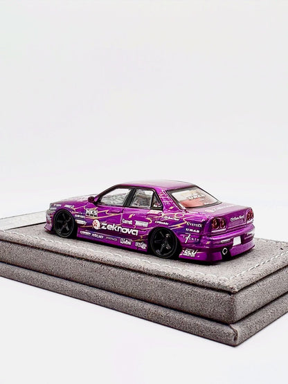 Mortal Model Nissan Uras ER34 Skyline 25GT-t  Pearl Purple - Handcraftde Limited Singapore Diecast Expo (SDX) 2025 Exclusive