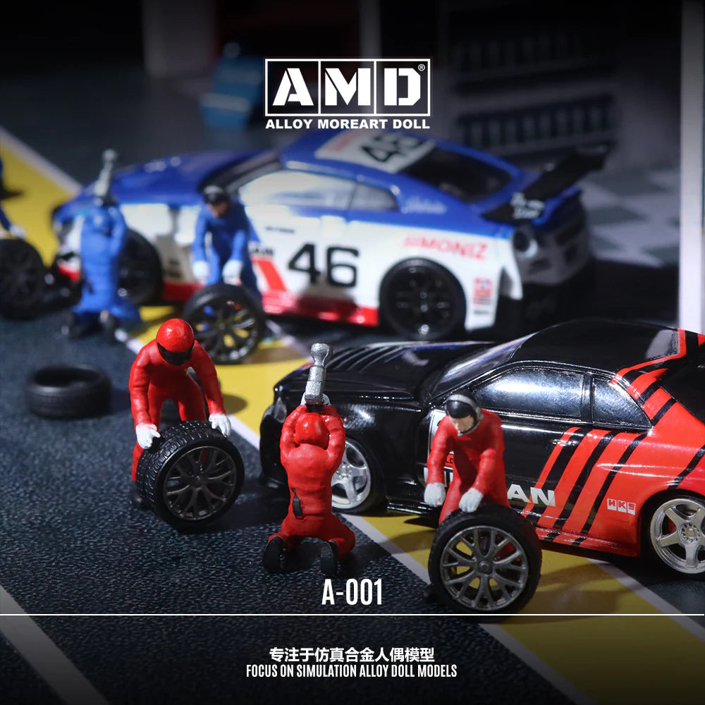 Alloy MoreArt Doll Figure - Car Repair Crew Set Red