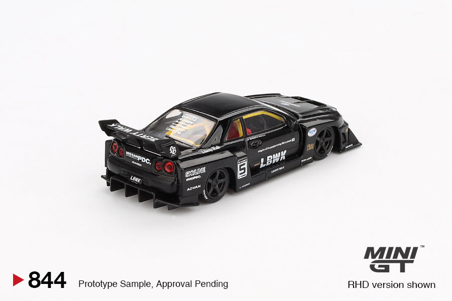 Mini GT Nissan LB-ER34 Super Silhouette SKYLINE Black #844