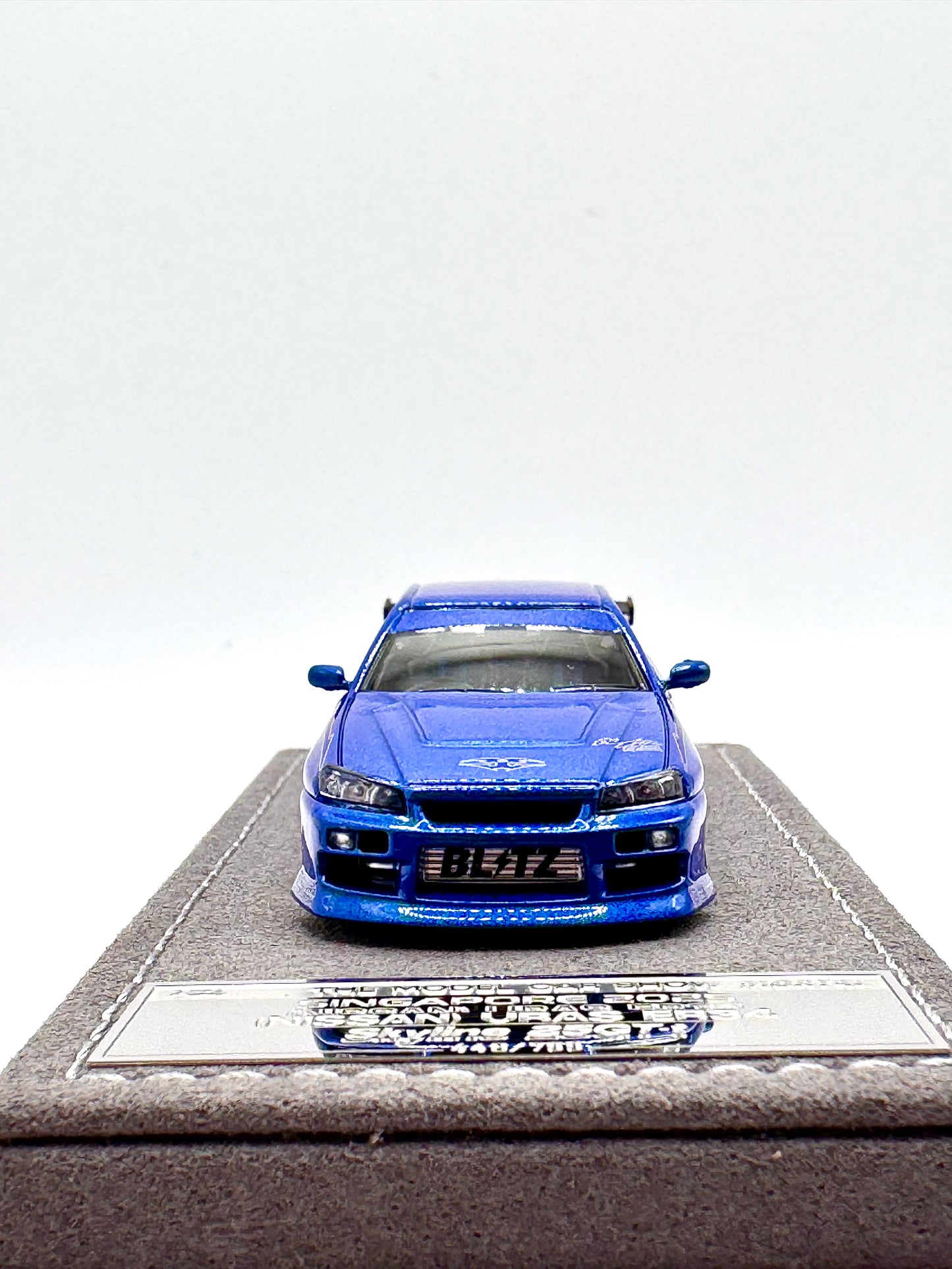 Set of 2 - Mortal Model Nissan Uras ER34 Skyline 25GT-t  Pearl Purple and Blue - Handcraftde Limited Singapore Diecast Expo (SDX) 2025 Exclusive