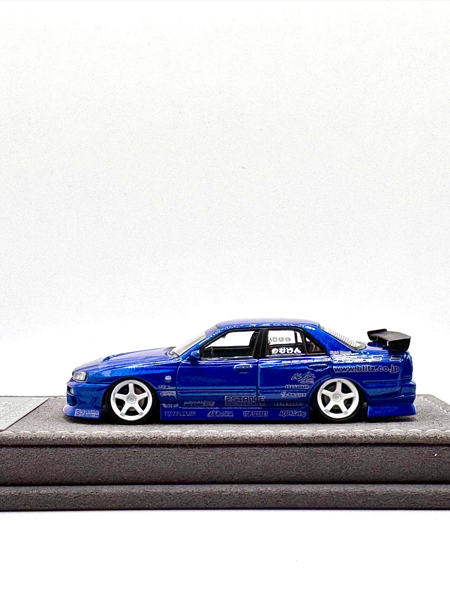 Set of 2 - Mortal Model Nissan Uras ER34 Skyline 25GT-t  Pearl Purple and Blue - Handcraftde Limited Singapore Diecast Expo (SDX) 2025 Exclusive