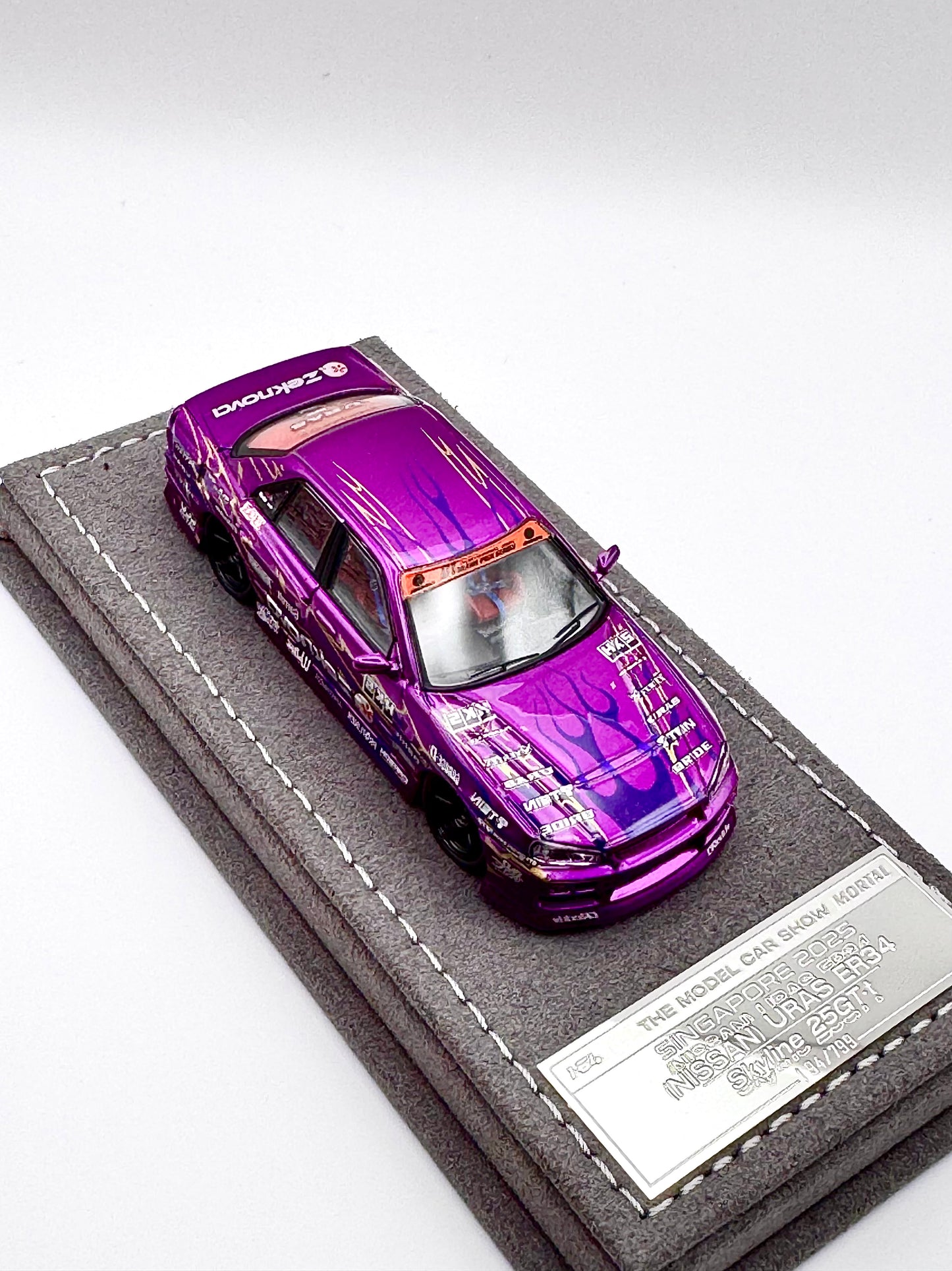 Mortal Model Nissan Uras ER34 Skyline 25GT-t  Pearl Purple - Handcraftde Limited Singapore Diecast Expo (SDX) 2025 Exclusive