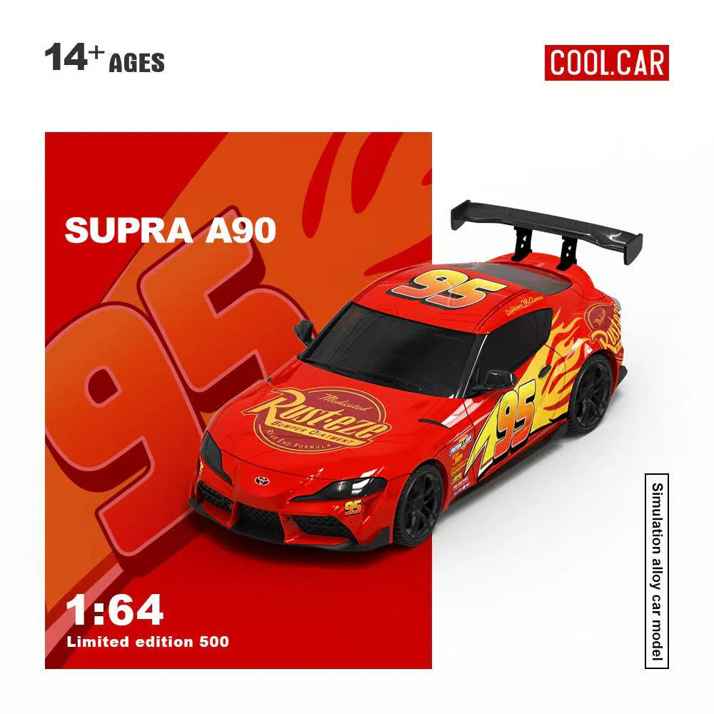 Cool Car Toyota Supra A90 Lightning Mcqueen Livery