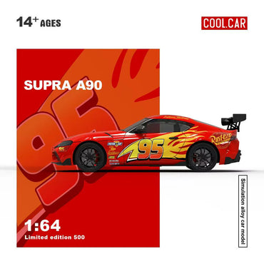 Cool Car Toyota Supra A90 Lightning Mcqueen Livery