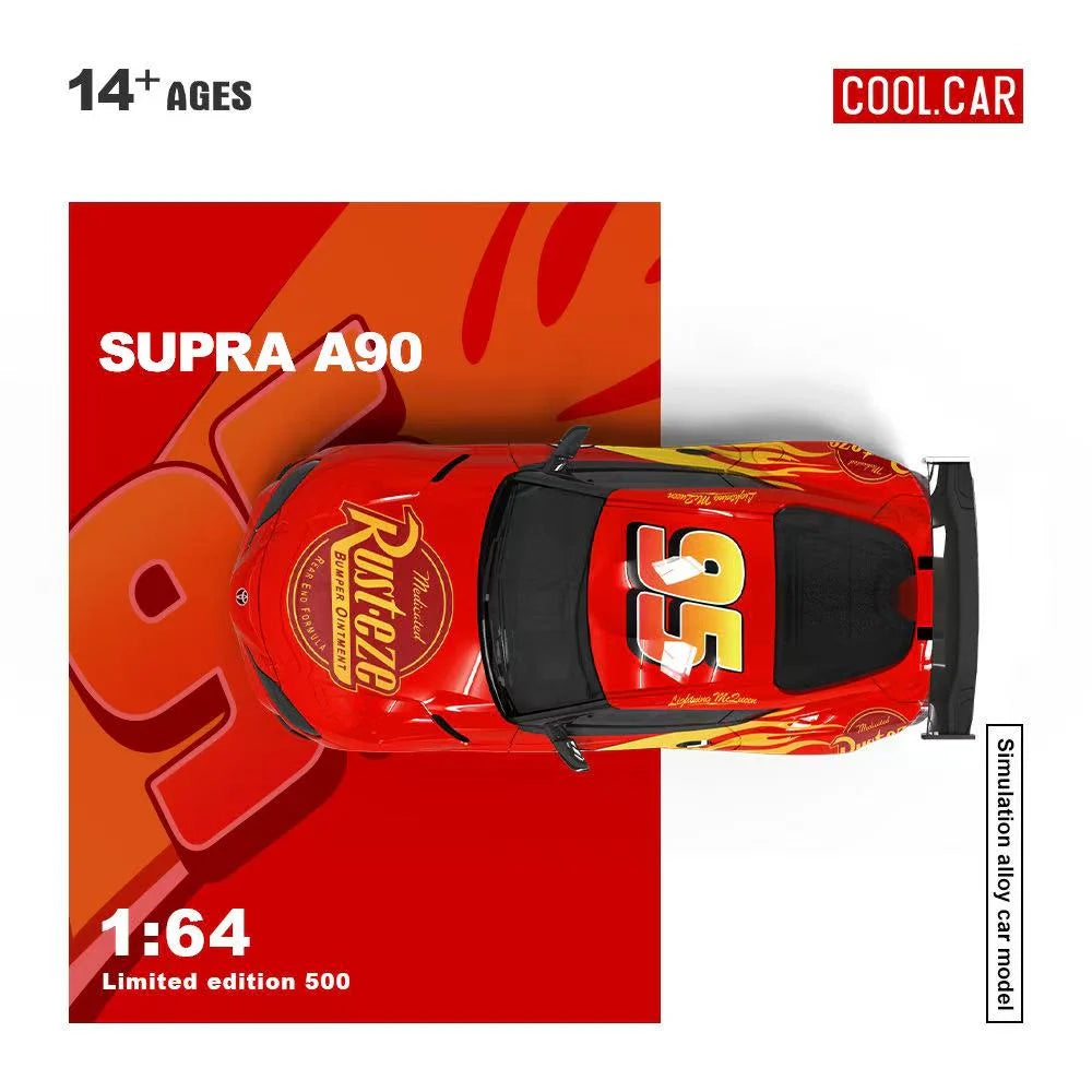Cool Car Toyota Supra A90 Lightning Mcqueen Livery