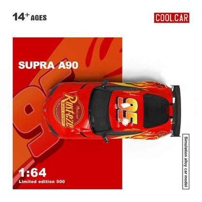 Cool Car Toyota Supra A90 Lightning Mcqueen Livery