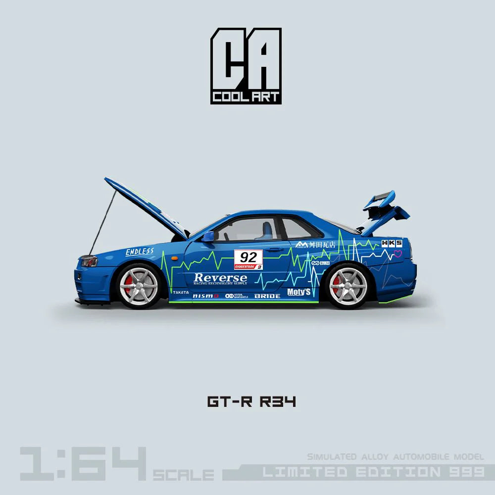 Cool Art Nissan Skyline GT-R R34 Blue - Limited Edition