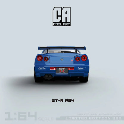 Cool Art Nissan Skyline GT-R R34 Blue - Limited Edition