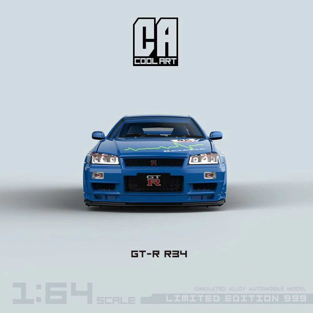 Cool Art Nissan Skyline GT-R R34 Blue - Limited Edition