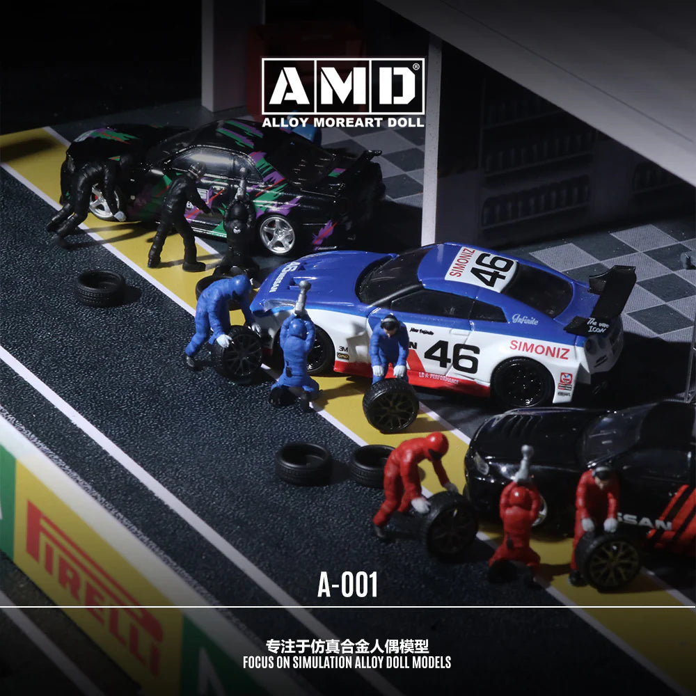 Alloy MoreArt Doll Figure - Car Repair Crew Set Red