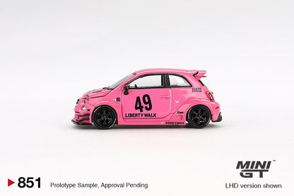 Mini GT LB-WORKS x Abas Works ABARTH 595 Pink #851