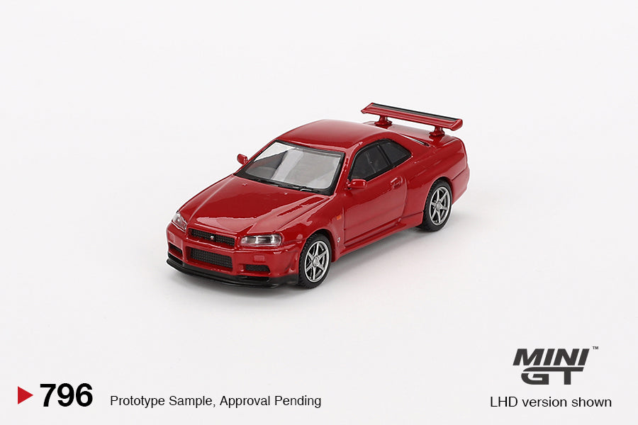 Mini GT Nissan Skyline GT-R (R34) V-Spec Active Red #796