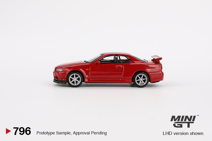 Mini GT Nissan Skyline GT-R (R34) V-Spec Active Red #796