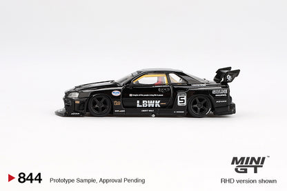 Mini GT Nissan LB-ER34 Super Silhouette SKYLINE Black #844