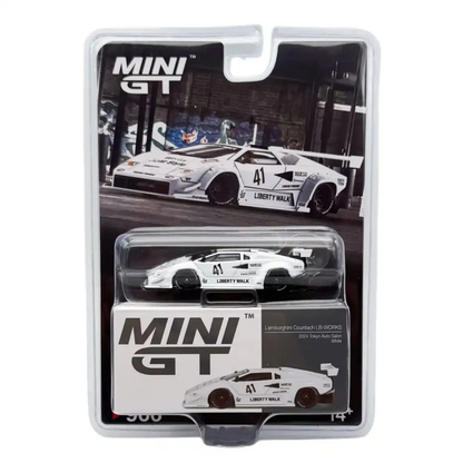 Mini GT Lamborghini Countach LB-WORKS 2024 Tokyo Auto Salon White #966